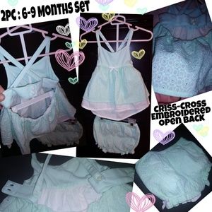 6-9Month Criss-Cross/Spaghetti Open Back Dress Set